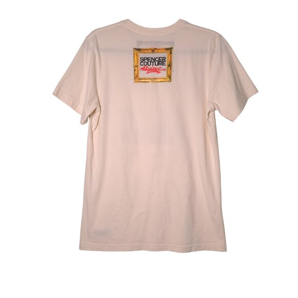 Spencer Couture: Positive Reinforcement Print USED Shirt (M, Cream, Street Art) - Picture 2 of 9